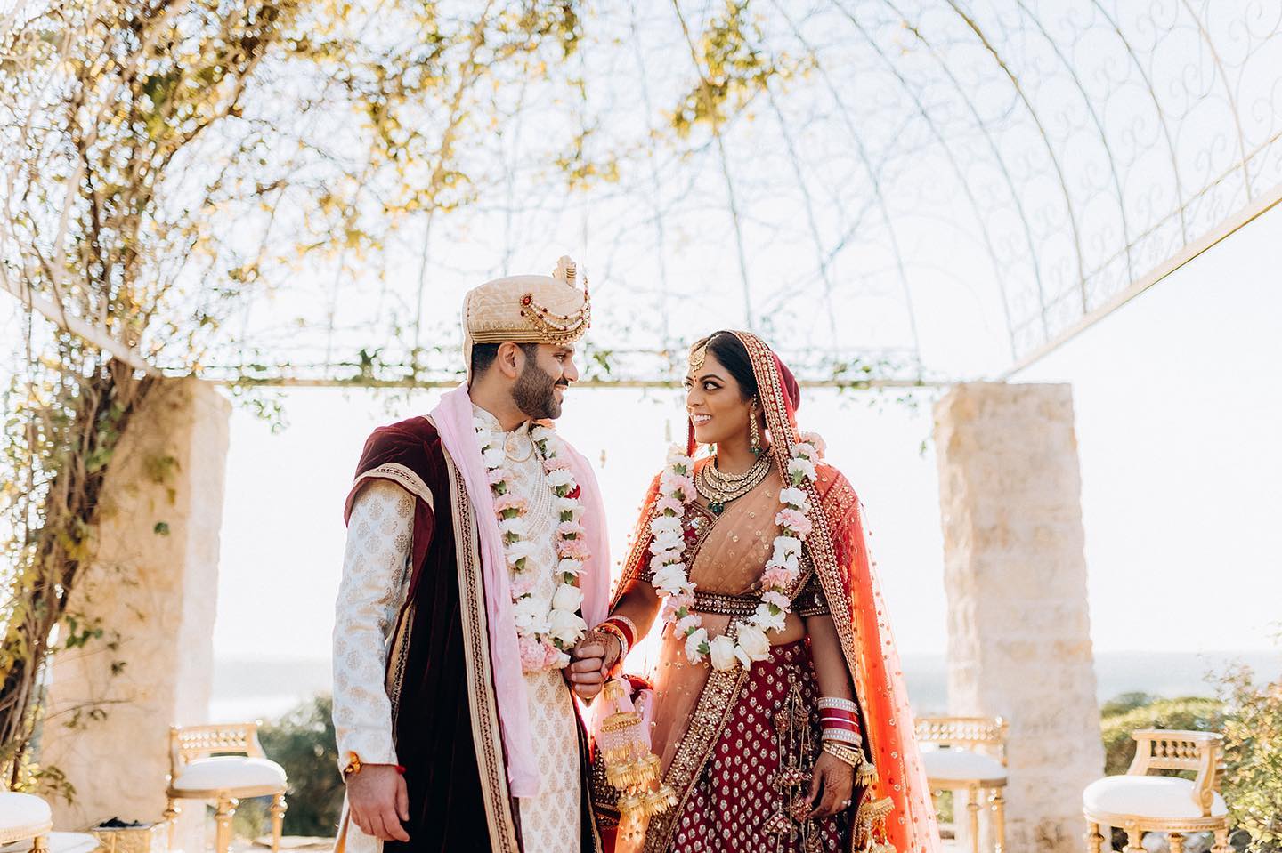 indian wedding in gazebo